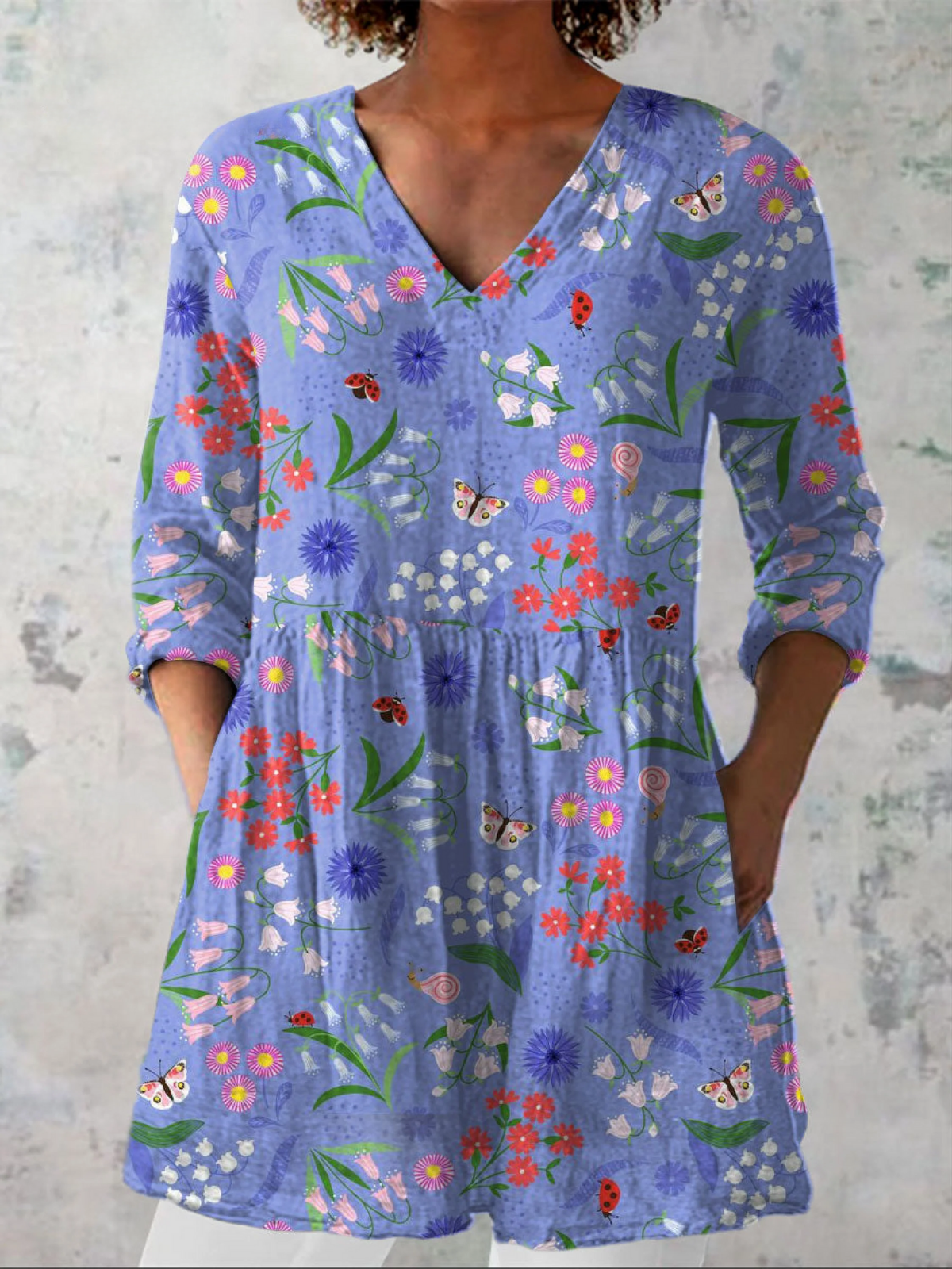 Aileen | Long V-neck Blouse