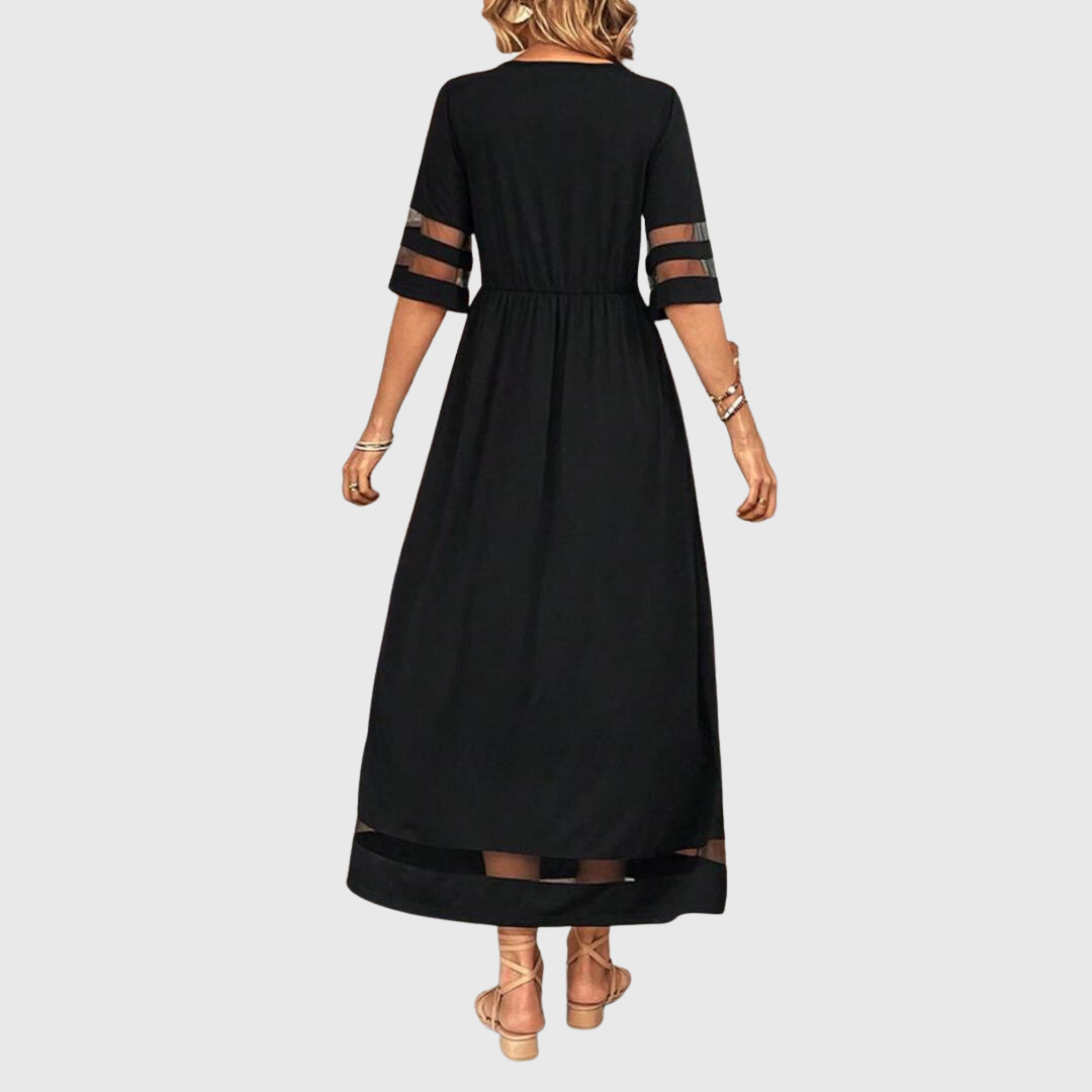 Aubrey™ – Flattering Tummy-Smoothing Midi Dress