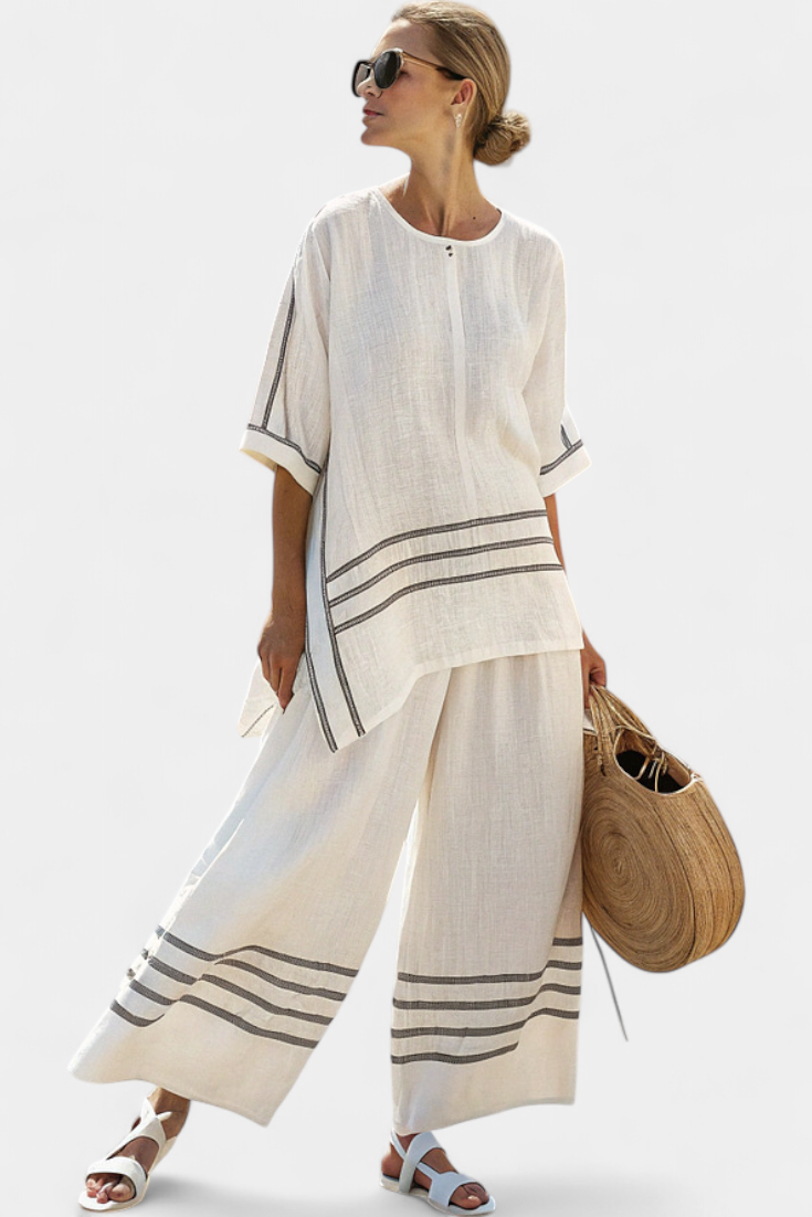 Wynne | Minimalist Stripe Linen Set