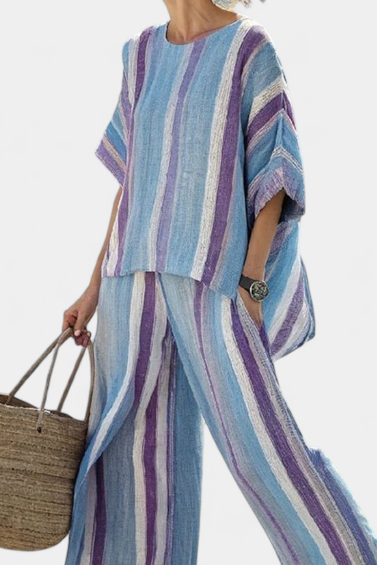 Faelith | Artistic Stripe Linen Set