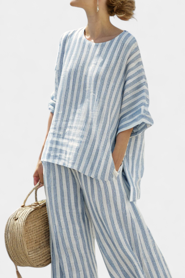 Rensleigh | Fresh stripe linen set