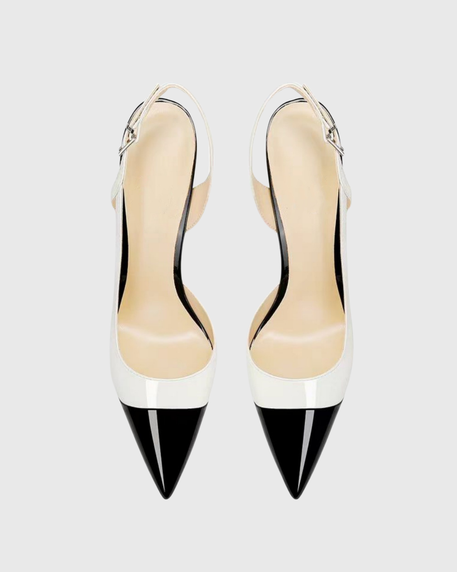Reina Black And White Splicing Pumps